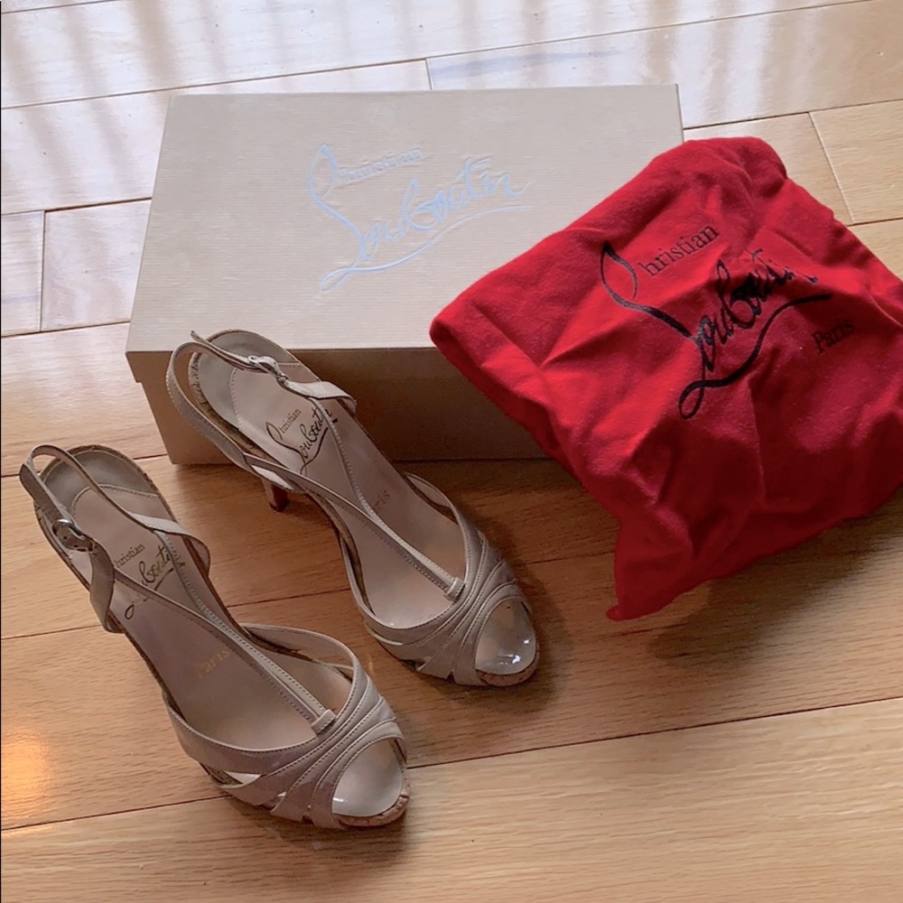 Christian Louboutin Activa Patent Nude Heels